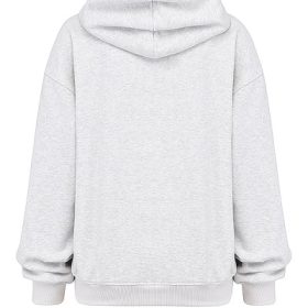 Mirage Light Grey Marl Zip Through Hoodie - Image 4